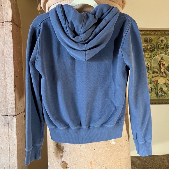 Brandy Melville Blue Zip Up Hoodie OSFM - Picture 3 of 10